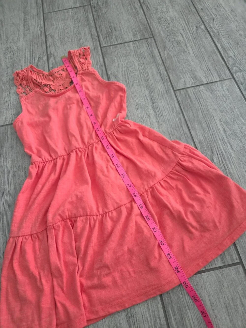 Roxy Girl Coral Crochet Lace Sleeveless Dress Size 6/XS